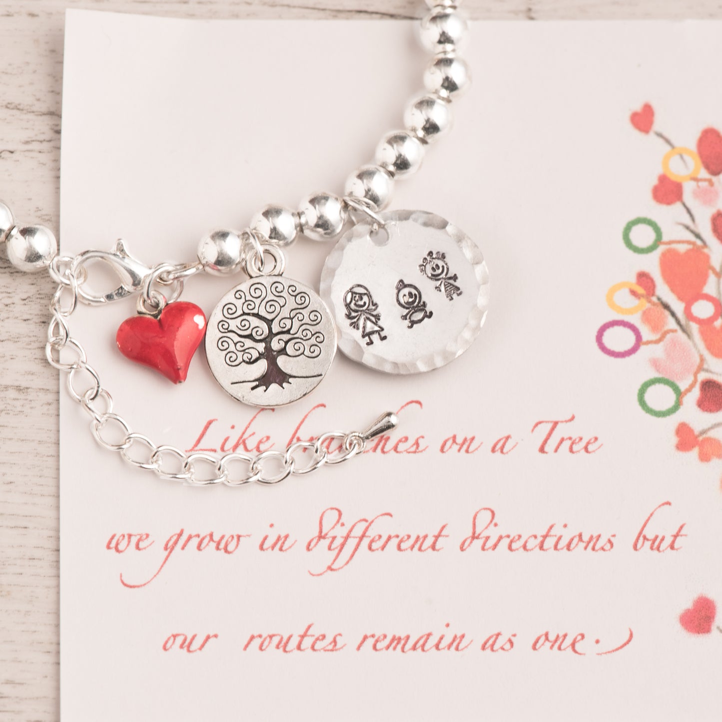 Bracciale simboli famiglia personalizzati