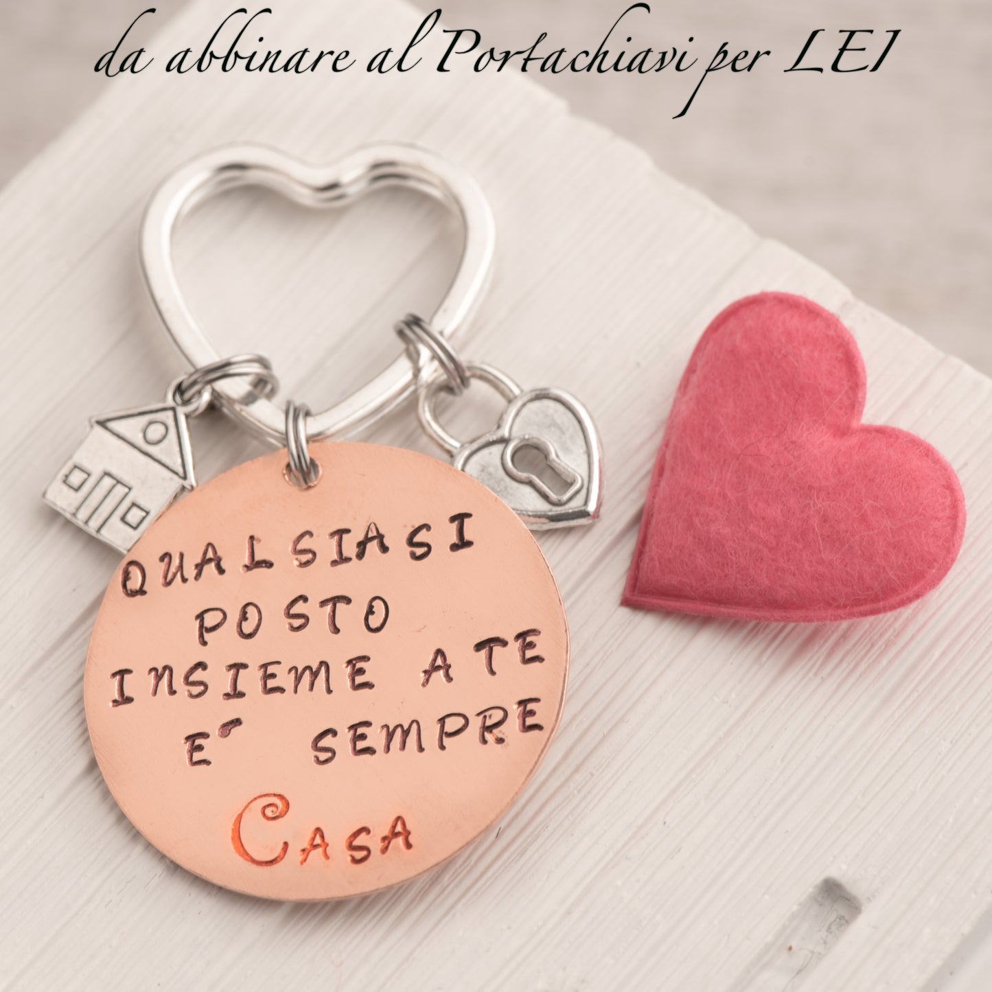 Portachiavi chiave lui lei come regalo casa nuova