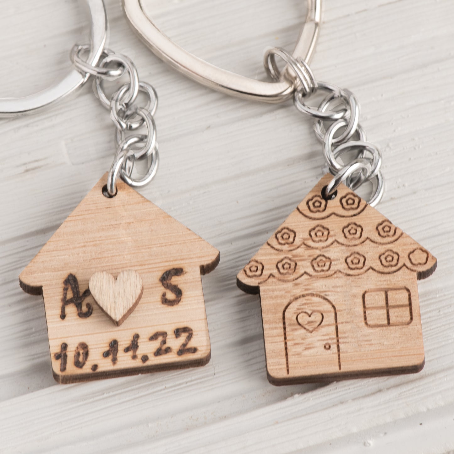 Portachiavi coppia casa nuova personalizzabili