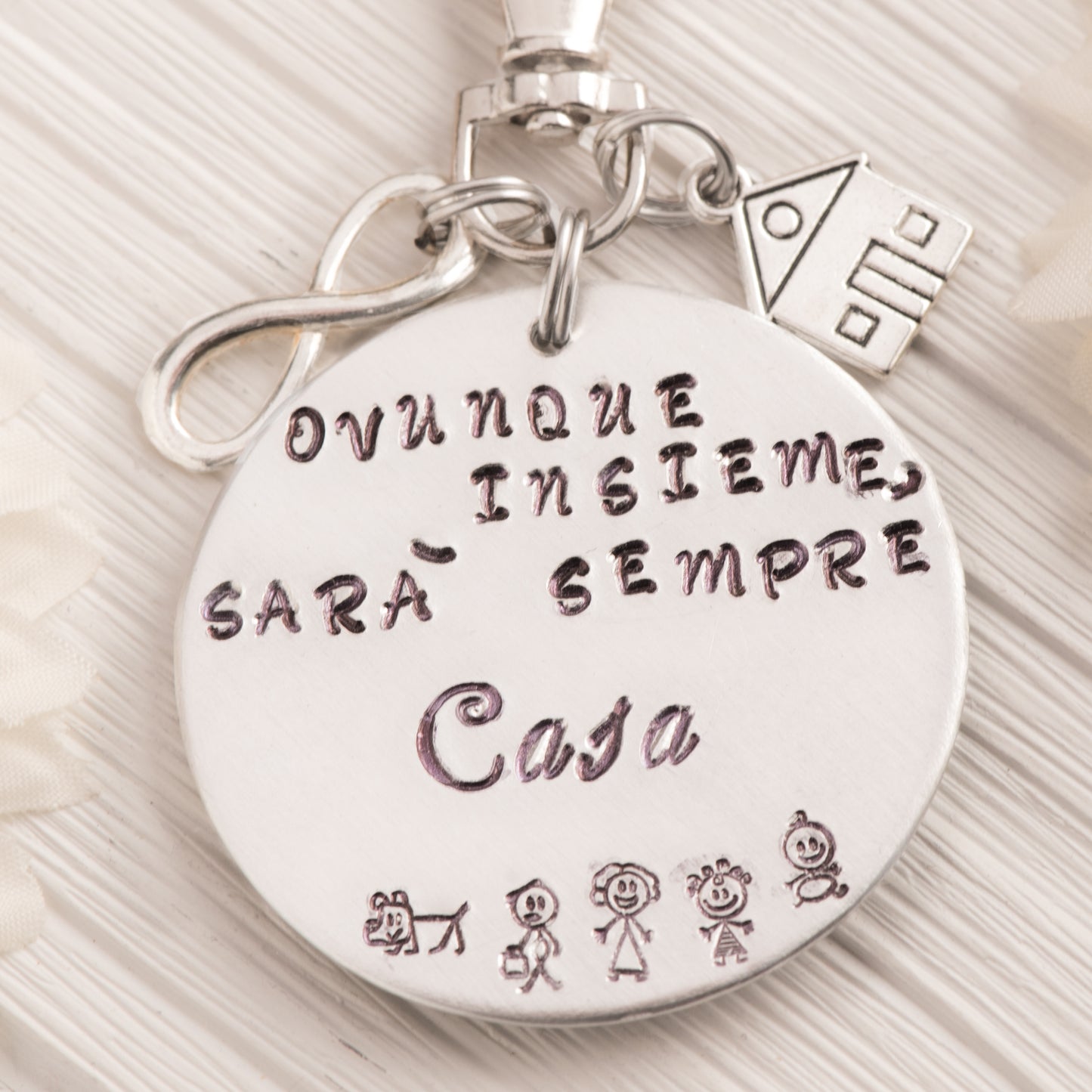 Portachiavi famiglia incisa