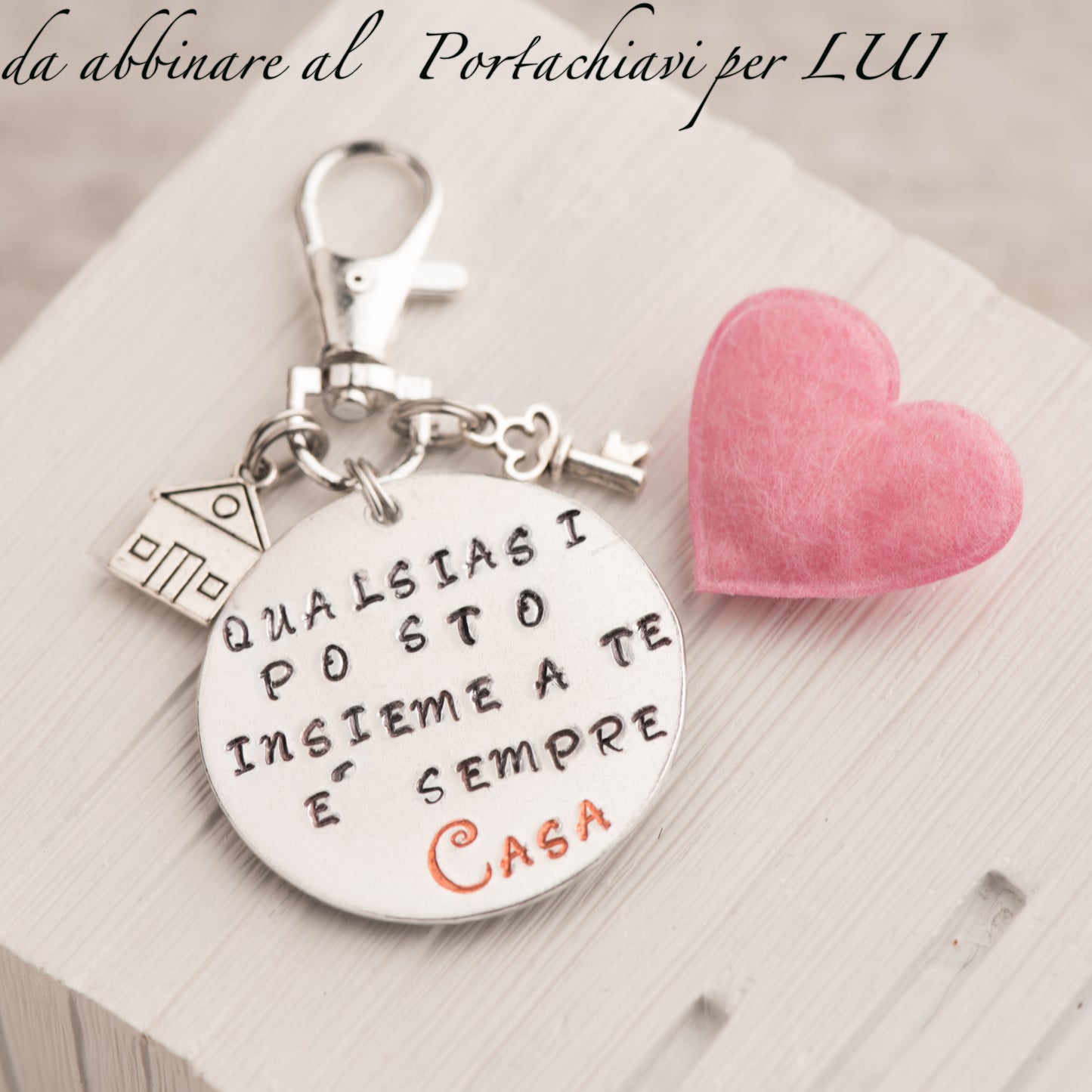 Portachiavi lucchetto lei lui come regalo casa nuova