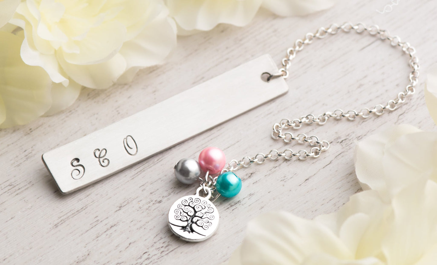 Segnalibro metallo personalizzato con iniziali