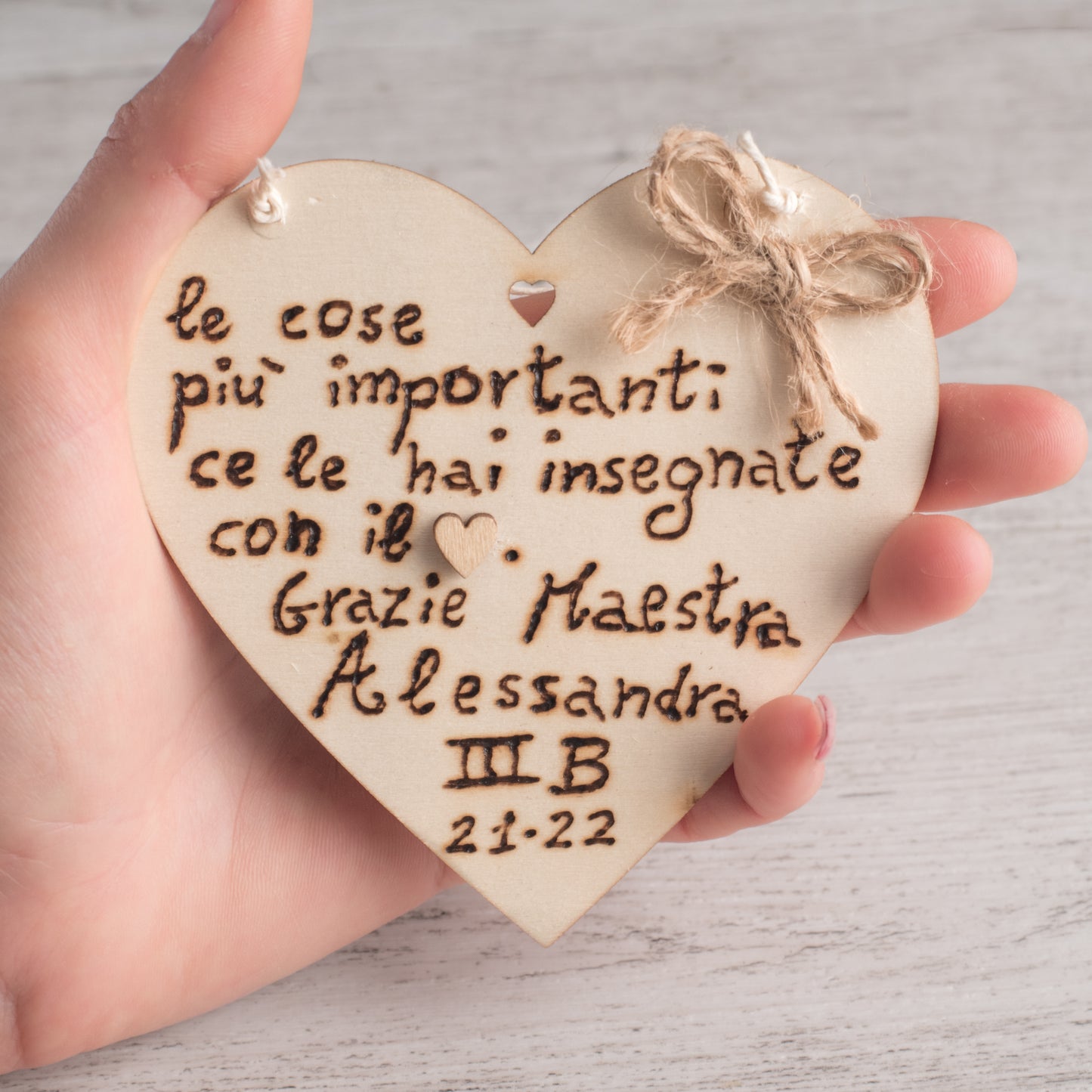 Targa in legno idea regalo Maestra