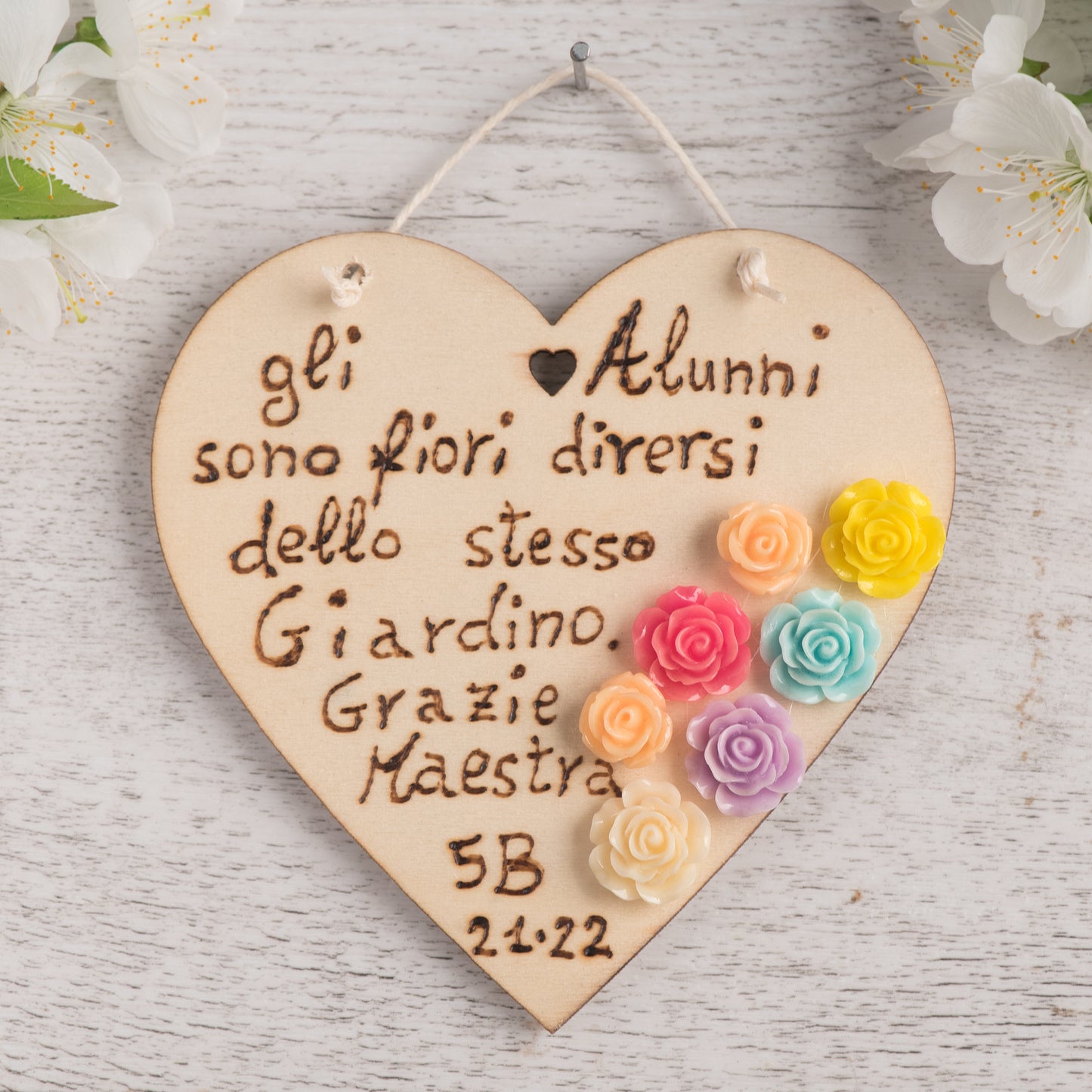 Targa personalizzata con frase Insegnante