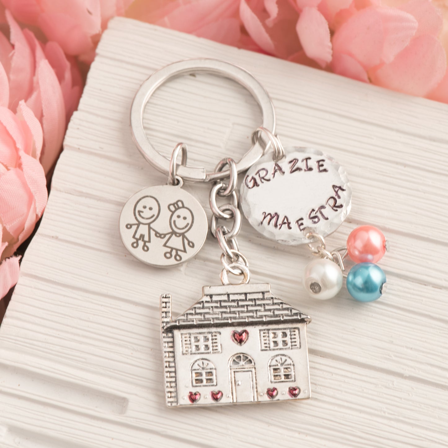 portachiavi scuola come regalo di ringraziamento per maestre materna