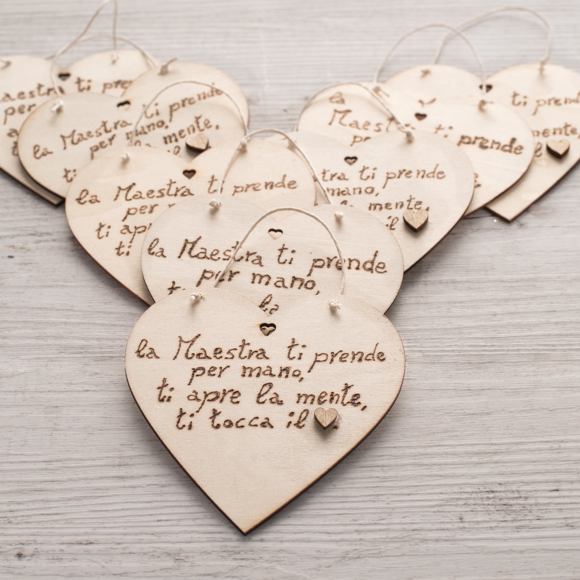 Cuore con frase come Regalo per la Maestra